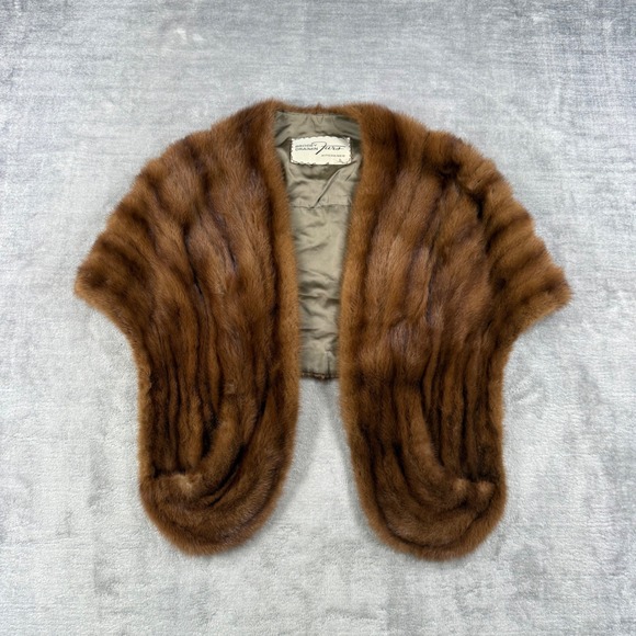 Brodey Draimin Furs Accessories - Brodey Draimin Furs Stole Women OS Brown Vintage Real Fur Wrap Glam Mob Wife